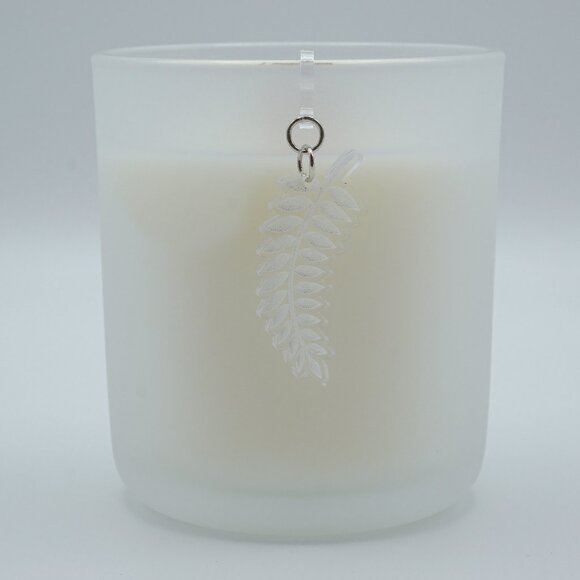 Etched Acrylic Leaf Candle Charms | Elegant Candle Jewelry - Picture 3 of 7